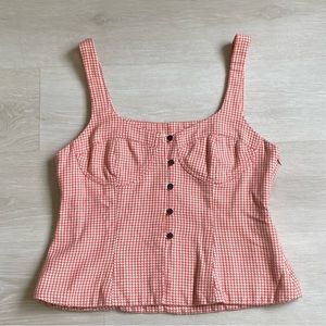 Mara Hoffman Orange and Cream Corset Tank US 12